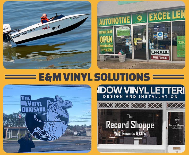 vinyl lettering and signage built to last. From storefronts and vehicles to banners and street signs